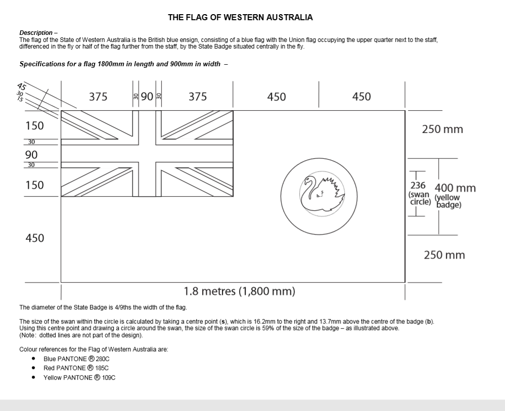 specifications-of-the-state-flag-of-western-australia